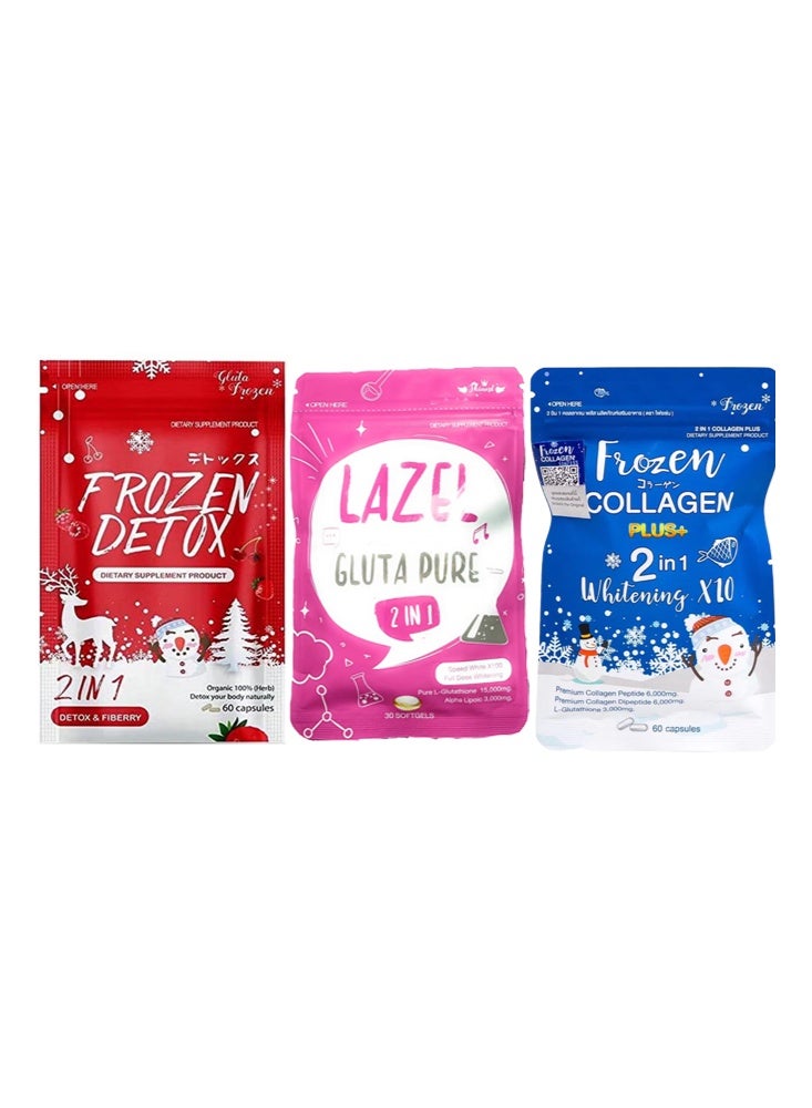 مجموعة متكاملة (3 في 1) - كولاجين، ديتوكس، وجلوتا بيور